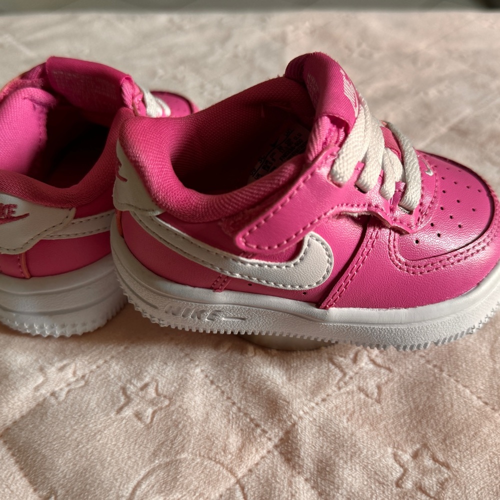 Nike Air Force 1 Low TD Baby Sneakers – Pink/White – Size 3C
